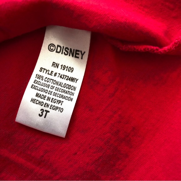 Disney Red Minnie Mouse XOXO T-Shirt Toddlers Size 3T Short Sleeves Large Logo - Picture 11 of 12